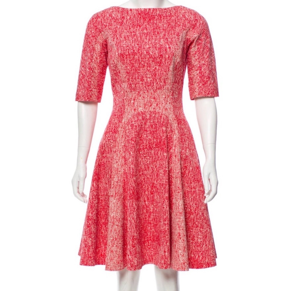 Lela Rose Red and White knee length Dress